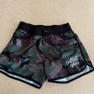 Camo swim shorts